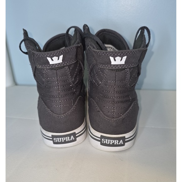 Supra Muska Skytop Youth 5 High Top Dark Gray/white Skate Shoes Sneakers Skating - Picture 1 of 8